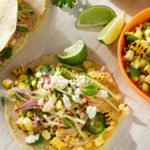 Charred Corn Tacos with Radish-Zucchini Slaw