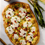 Cheesy Corn Pizza with Bacon and Scallions