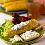 Spicy Buffalo Corn with Blue Cheese Slather