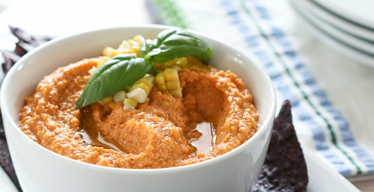 Sweet Corn and Red Pepper Hummus