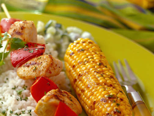 Grilled Corn with Cilantro-Chili Butter